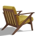 thumbnail image 3 of Omax Decor Zola Solid Wood and Velvet Upholstered Accent Armchair in Gold, 3 of 3