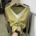 thumbnail image 2 of Otoño 2022 Nueva ropa de mujer Cuello en V Manga larga Tops de punto Cárdigans Tops casuales, 2 of 5