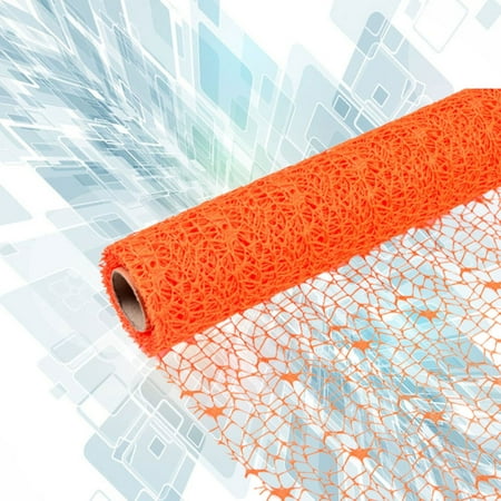 

DIY Gauze Roll Bright Color Jacquard Net Handmade Net Yarn Charm Door Curtain Background Layout Mesh Gauze Pendant Flower Packaging Craft for School (Orange)