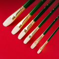 thumbnail image 1 of 1pc Bristle Gouache Paint Brushes Professional Long Handle Oil Painting Brush for Acrylic Watercolor Canvas Art Supplies He Qiyong unisex, 1 of 1