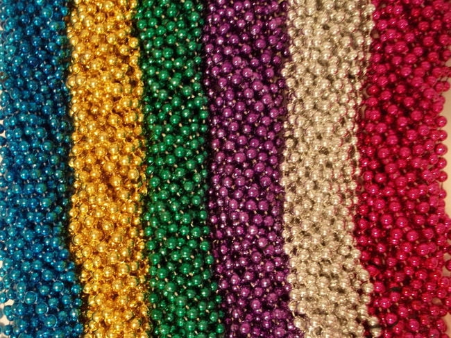 Mardi Gras Beads Assorted Colors Disco 33" Parade School 6 Dozen 72 Necklaces 