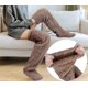 thumbnail image 4 of Calcetines peludos por encima de la rodilla, pantuflas de felpa, calentadores de piernas largos y peludos, calcetines para dormir en casa en invierno, 4 of 4