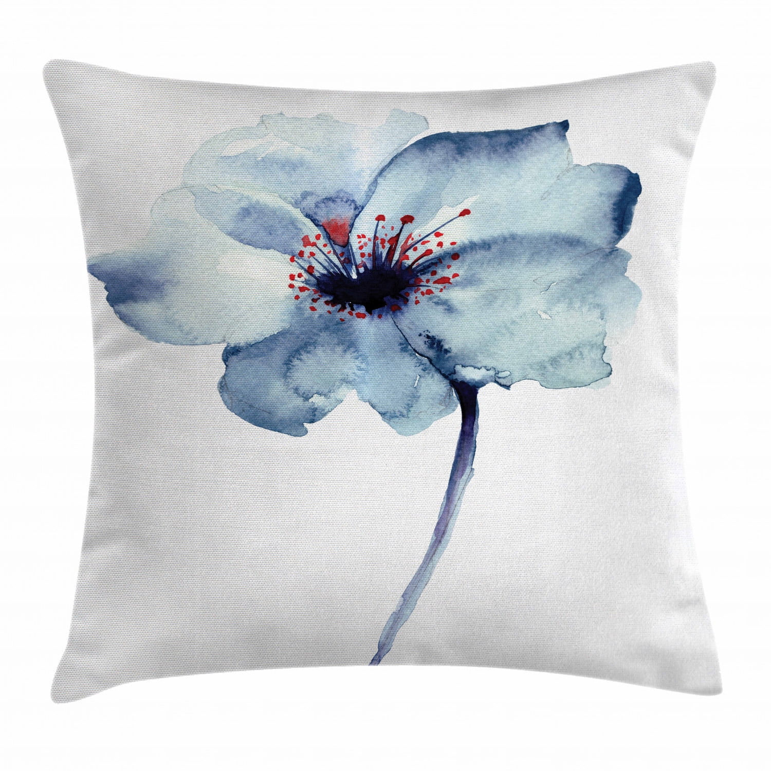 Watercolor Throw Pillow Cushion Cover, Artistic Design of a Spring