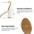 thumbnail image 5 of Ecetana Womens High Heel Sandals Open Toe Ankle Strap Chunky Heel Dress Shoes for Wedding Party, 5 of 7