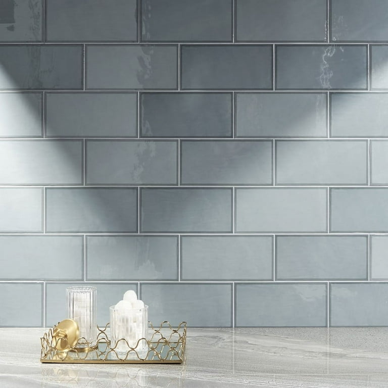 Bond Tile Thames Blue 5 in. x 10 in. Glazed Ceramic Wall Tile (28 Pieces 10.76 Sq. ft. / Box) Bond Tile Thames Blue 5 in. x 10 in. Glazed Ceramic Wall Tile (28 Pieces 10.76 Sq. ft. / Box)