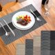 thumbnail image 2 of Set Of 6 Place Mats Wear-resistant Place Mats Washable Table Mats Heat-resistant Placemats (gray), 2 of 5