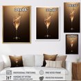 thumbnail image 4 of Designart "Delicate Golden Effervescence" Champagne Floater Framed Canvas Wall Art, 4 of 5