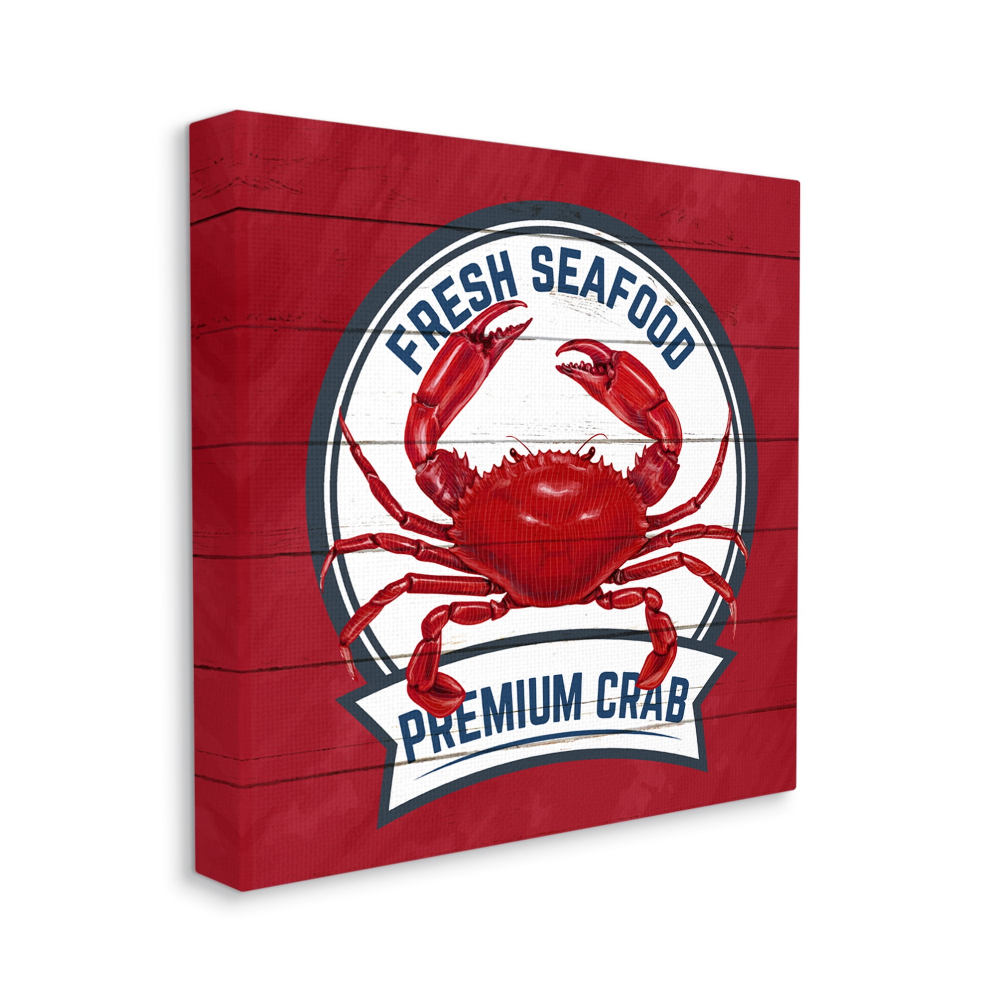 Stupell Industries Premium Crab Seafood Animals & Insects Painting Gallery Wrapped Canvas Print Wall Art, 30 x 30