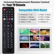 Universal Remote Control for Samsung, LG, Sony, Vizio, Hisense, Insignia, Toshiba, JVC, Philips, Sanyo, Sharp, Panasonic All Series TV (Not fit DVD/Box)