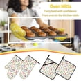 thumbnail image 6 of Yoga Asanas Poses 4Pcs Oven Mitts and Pot Holders Sets Oven Kitchen Gloves Hot Pads for Cooking BBQ Baking Grilling, 6 of 7