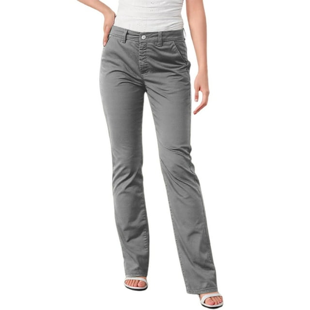 Women's Solid Color Stylish Casual Straight Leg Pants With Button Closure And Pockets Comfortable Work Trousers For Daily Commute