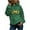3-Green, variant on Pullover for Women Hoodies Autumn Winter Long-Sleeved Pullover Print Round Neck Hooded Sweatshirt