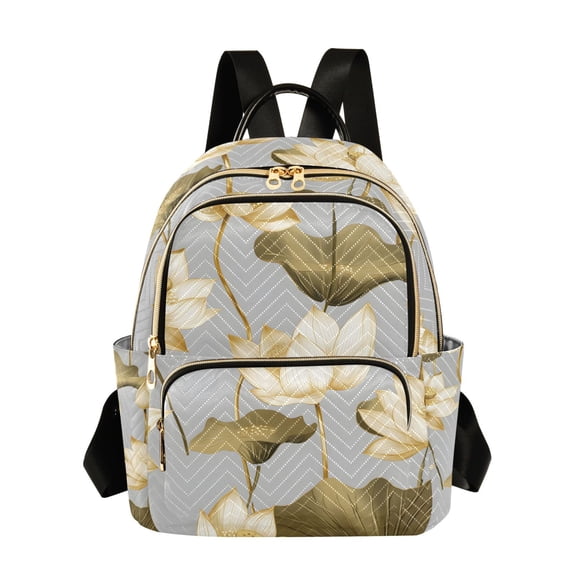ALAZA Lotus Pattern Womens Travel Laptop Backpack Large Daypack Ladies Shoulder Bags S