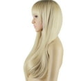 thumbnail image 4 of DOPI New Fashion Womens Front Wig Blonde Long Wavy Full Wigs Party Hair Wigs, 4 of 5