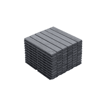 30 PCS Interlocking Deck Tiles, 12"x12", Checker Pattern, Light Gray Hardwood Outdoor Flooring for Patio, Balcony, Poolside, Garden & Outdoor, American Design, Acacia Wood