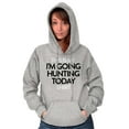 thumbnail image 3 of I'm Going Hunting Today Unisex Plus Fleece Graphic Hoodie Brisco Brands 4X, 3 of 5
