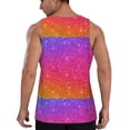 thumbnail image 3 of Xecao Holiday Shiny Men's Tank Top Workout Quick Dry Sleeveless Gym Jogging Muscle Shirts Summer Swim Beach Tops, 3 of 9