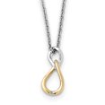 thumbnail image 1 of SS White Ice Collier en Diamant Plaqué Or 18 Pouces, 1 of 3