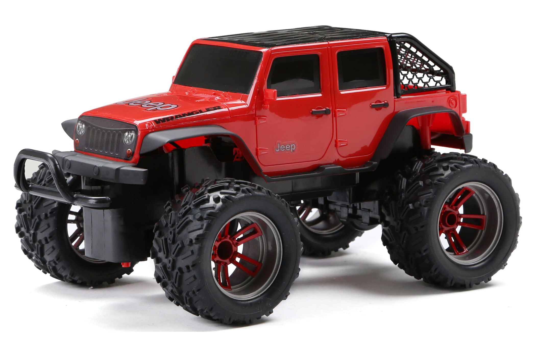 New Bright (1:16) Jeep Wrangler Battery Remote Control 4x4 Red Truck, 1688U-4R