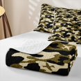 thumbnail image 4 of Manfei Abstract Camouflage Twin Quilt Set, Old Fashion Camo Twin Coverlet Set, Olive Green, 2 Pieces, 1 Bedspread and 1 Pillowcase, 4 of 7