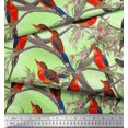 thumbnail image 3 of Soimoi Poly Georgette Fabric Boy,Surfboard And Beach Bird Print Sewing Fabric Yard 52 Inch Wide, 3 of 3