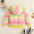 thumbnail image 4 of 2-9Year Kids Baby Girls Rainbow Pullover Hoodies Sweatshirt Casual Zip Up Loose Outwear Coat with Pockets, 4 of 10