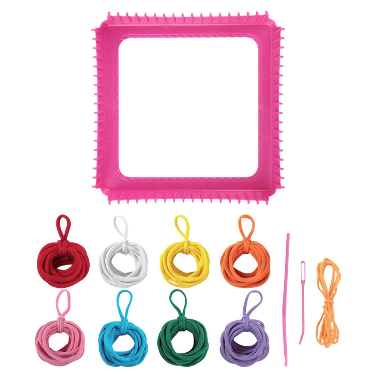 balikha Weaving Loom Kit Toys DIY Knitting Crochet Portable Crafts Gifts Potholder Loops Making Kits Sewing Craft for Adults Children 8 Colors