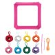 thumbnail image 5 of Kit de telar para tejer, juguetes, costura, manualidades, tejido, multifuncional, para hacer agarraderas. 8 colores, 5 of 9