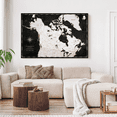 thumbnail image 3 of Elephant Stock Push Pin Canada Map On Black Wall Art - Map Canvas Art - 12" x 8", 3 of 7