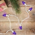 thumbnail image 2 of 25 Count Purple LED C7 Christmas Lights, 16 ft White Wire, 2 of 3