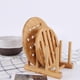 thumbnail image 2 of Estante para platos de madera de bambú, escurridor de platos, escurridor de secado, soporte de almacenamiento, organizador de gabinete de cocina para plato/plato/tazón/taza/tapa de olla/libro BANYUO Hogar, 2 of 6