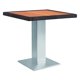 thumbnail image 1 of Mesa de aluminio Durex Furniture Modelo Oslo 80x80 cubierta de polarwood con detalles en bordes de mimbre, 1 of 4