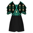 thumbnail image 5 of Usmixi Summer Tee Shirt for Women Women's Cold Shoulder Tops Empire Waist Top Western Ethnic Diamond Print Short Sleeve Shirts Casual Blouses Tunics Army Green m, 5 of 5
