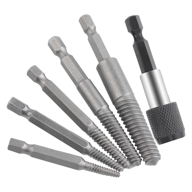 koolsoo Bolt Screw Extractor Set Screw Remover 1/4 inch Shank Tap Extractors for Damaged