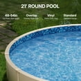 thumbnail image 6 of KFFKFF 21-ft Circular Above Ground Pool Liner, Overlapping Pool Liners, Standard Thickness Vinyl, 48-to-54inch Wall Elevation, Crafted for Steel Walled Above-Ground Swimming Pools, 6 of 9