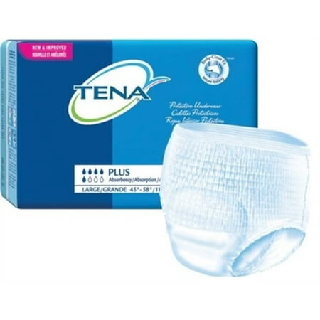 Absorbent Protective Underwear TENA Plus Protective Underwear, LARGE, Heavy Absorbency, Pull On, 72338 - Case of 72 ()