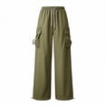 thumbnail image 6 of HappyYEE Cargo Pants for Women - Straight Leg Work Trousers with Multi Pockets - Relaxed Fits Casual Outdoor Hiking Bottoms XL, 6 of 7
