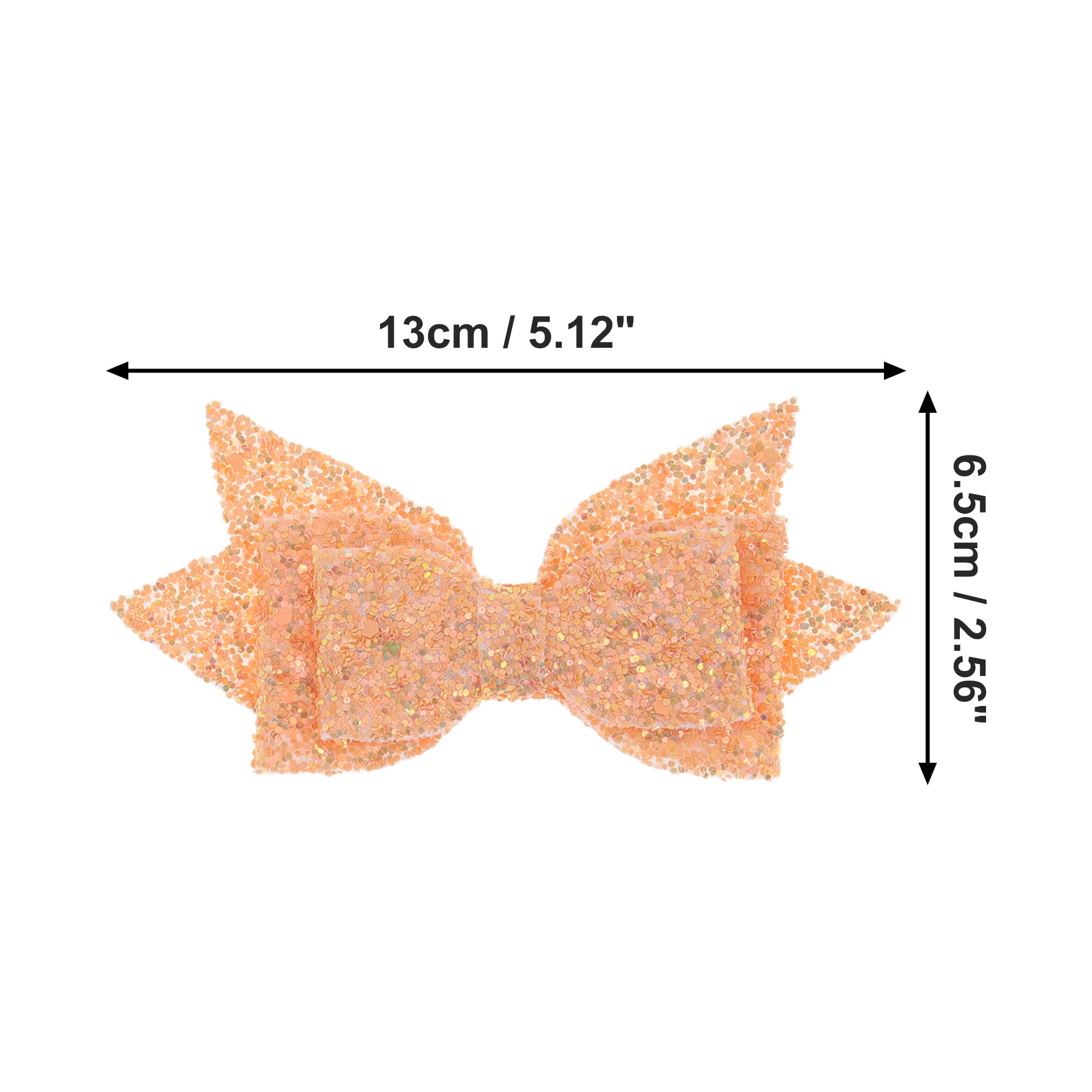 Unique Bargains 1Pc Shiny Bow Home Decoration Drinkware Accessory Slight Orange