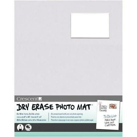 Dry-Erase 8"X10" Photo Mat Holds 2"X3" Photo-White, Pk 5, Crescent Cardboard Co
