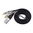 thumbnail image 4 of Cable de audio XLR macho a 2 RCA macho, divisor en Y, profesional, cable de interconexión de audio estéreo para altavoz, amplificador y micrófono., 4 of 8