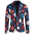 thumbnail image 1 of toraway Costume en Lin pour Hommes Grands et Forts Automne Mode Décontractée Boucle Imprimée Mode Simple Doux Travail Formel Chaud Hauts Doux TG, 1 of 4