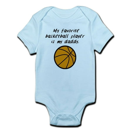 

CafePress - My Favorite Basketball Player Is My Daddy Body Sui - Baby Light Bodysuit