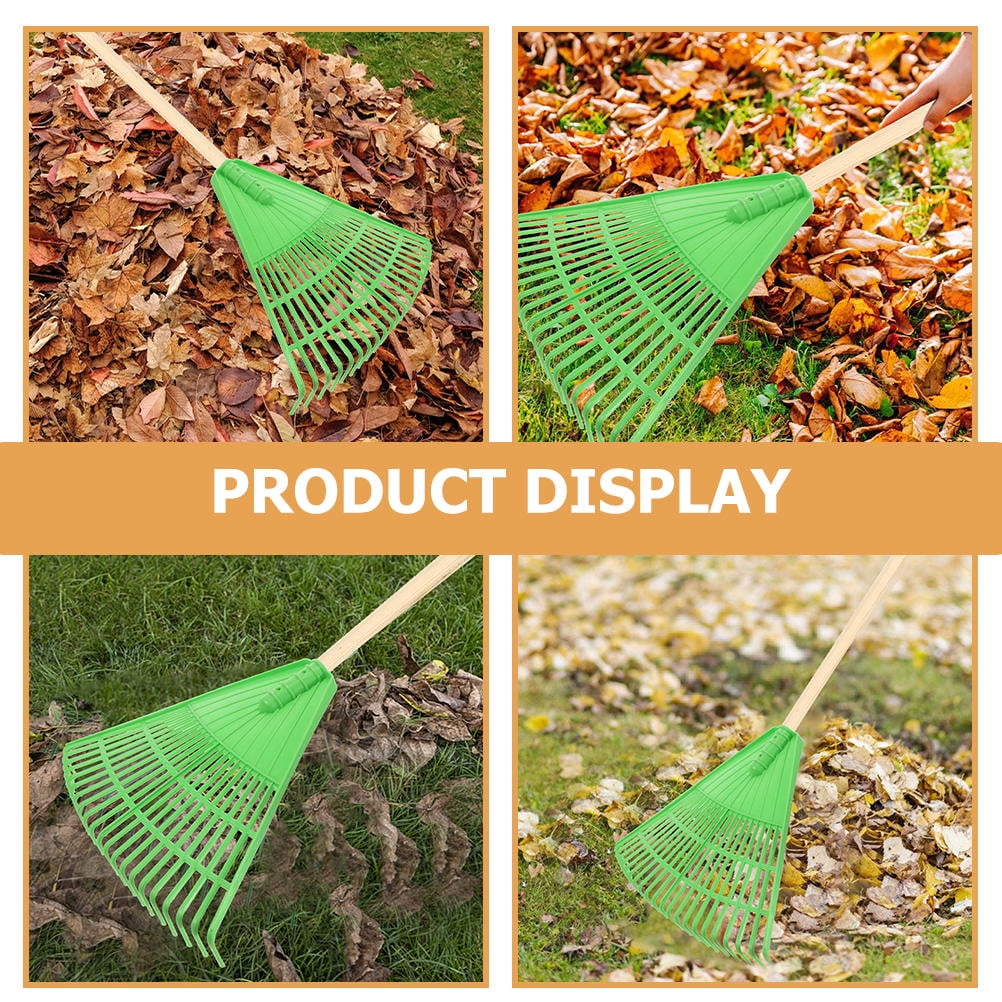 WHAMVOX Garden Leaf Rake for Cleaning Leaves in Yard with PP Material and Assorted Colors 2pcs
