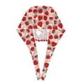 thumbnail image 3 of Kdxio Red Strawberry Pattern Turban Hat for Women Men Comfortable Adjustable Cleaning Working Cap with Sweatband, 3 of 8