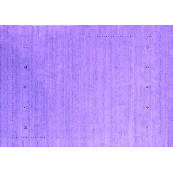 Ahgly Company Indoor Rectangle Abstract Purple Contemporary Area Rugs, 8' x 12'