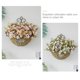 thumbnail image 1 of decorativa de la cesta decoración de la pared de la sala de estar arreglo colgante de flores artificiales flor artificial floral (la hierba se vuelve perezosa + fragancia rosa púrpura, 1 of 2