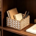 thumbnail image 6 of AOMXGD Natural Woven Storage Basket For Desk Coffee Table Snacks Cosmetics Small Items Organizer Tray, 6 of 6