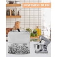 thumbnail image 4 of Wildflower Leaf Stand Mixer Dust Cover with Storage Pocket & Handles,Grey Floral Botanical White Watercolor Fits All Tilt Head & Bowl Lift Kitchen Appliance Cover Organizer Bag Accessories,6-8 Quart, 4 of 6