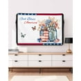 thumbnail image 5 of 4th of July Outdoor TV Cover 52 to 55 Inch Waterproof, Independence Day Spring Floral Love Heart Flowers 600D Oxford TV Covers with Zipper, Outside Flat TV Screen Protector 52"Wx19"Hx4.5"D, 5 of 7