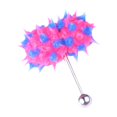 thumbnail image 2 of BESTONZON Creative Stainless Steel Vibration Tongue Rings Plated Tongue Piercing Rings Piercings Jewelry Accessories (Pink + Blue）, 2 of 5